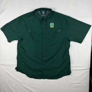 Pro Celebrity 774 TAS Military Patch Ripstop Fishing Shirt Green XXXL 3XL